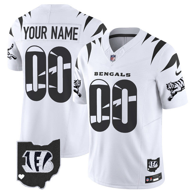 Custom Cincinnati Bengals white jersey
