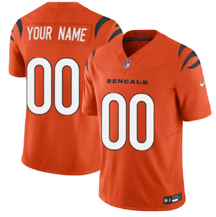 Custom Cincinnati Bengals orange Alternate jersey