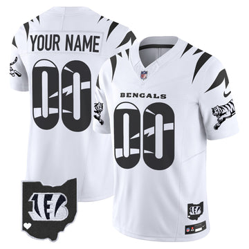 Custom Cincinnati Bengals white jersey