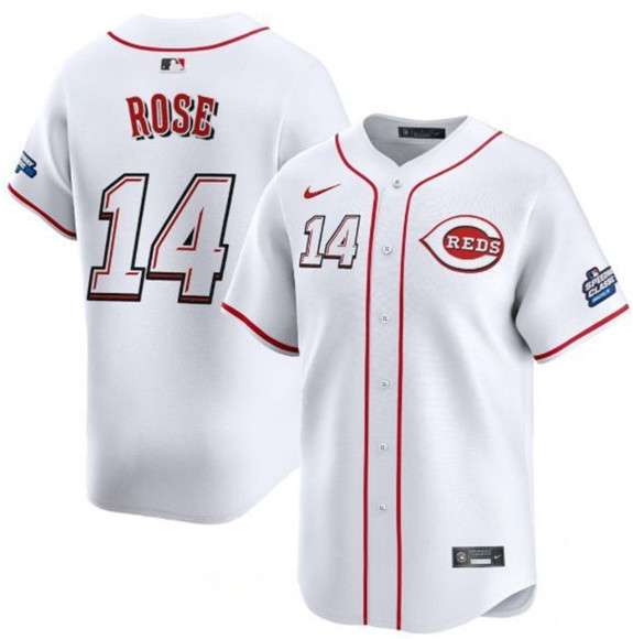 Pete Rose Cincinnati Reds white Classic jersey