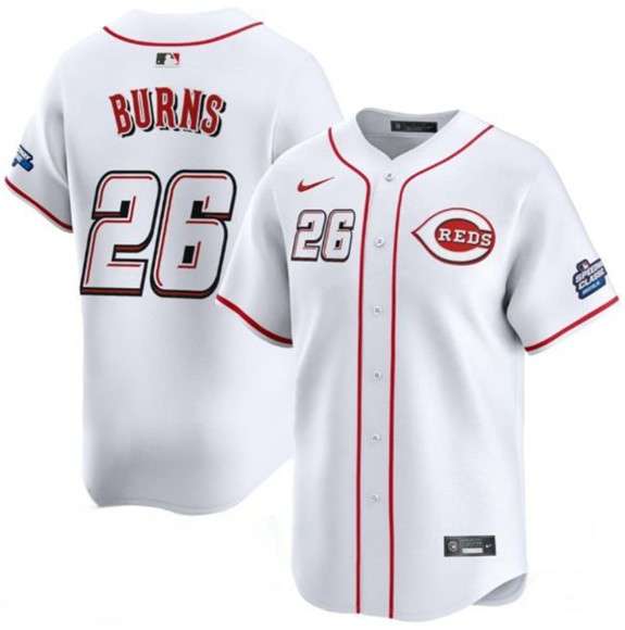 Chase Burns Cincinnati Reds white Classic jersey