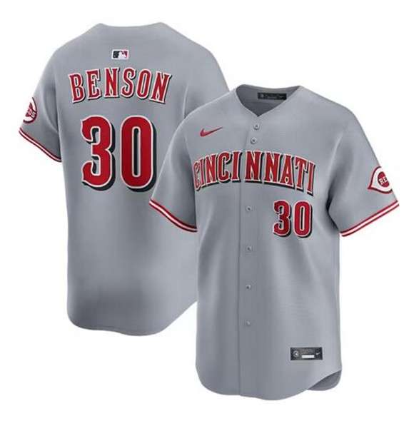 Will Benson Cincinnati Reds gray Limited jersey