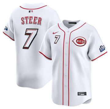 Spencer Steer Cincinnati Reds white Classic jersey