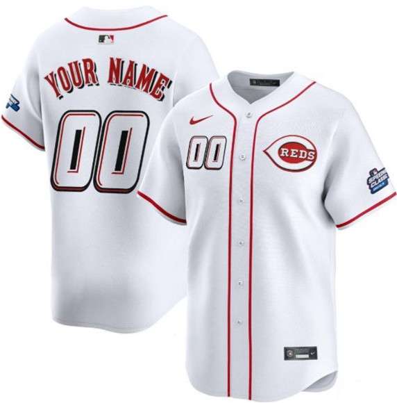 Custom Cincinnati Reds white Classic jersey