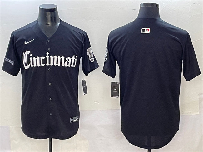 Custom Cincinnati Reds black City Edition jersey