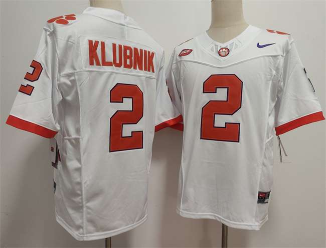 Cade Klubnik Clemson Tigers white FUSE jersey