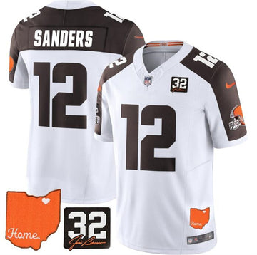 Shedeur Sanders Cleveland Browns white-brown Home jersey
