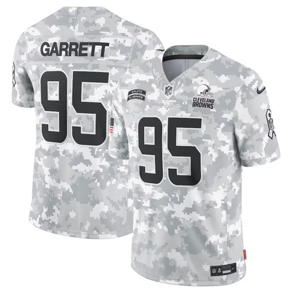 Myles Garrett Arctic Cleveland Browns camo Salute To Service jersey
