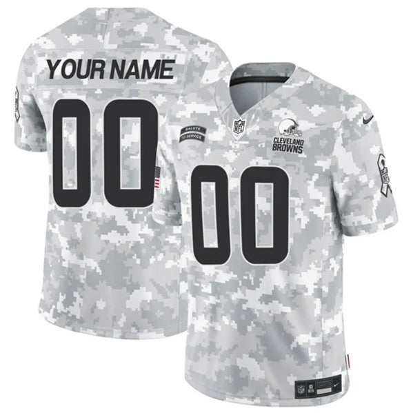 Custom Cleveland Browns camo Salute To Service jersey