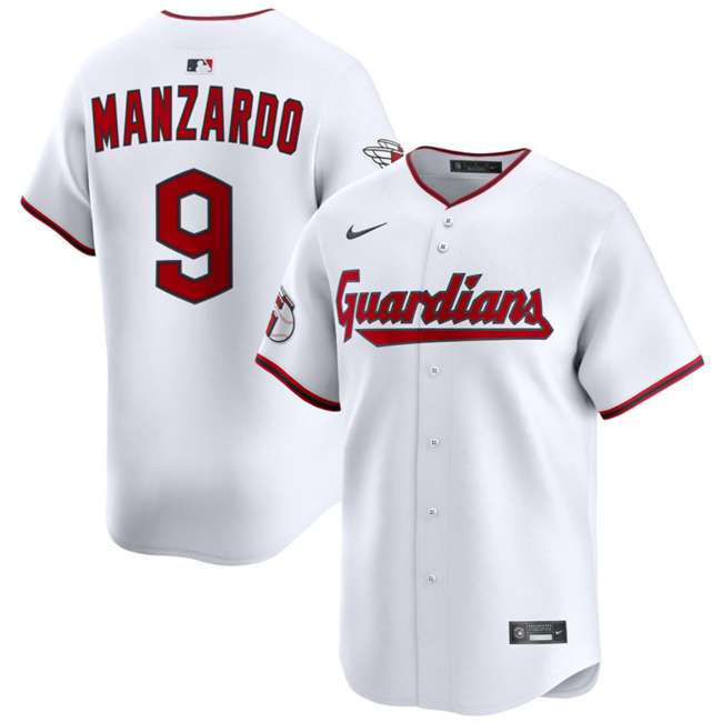 Kyle Manzardo Cleveland Guardians white Home jersey