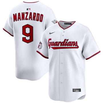 Kyle Manzardo Cleveland Guardians white Home jersey