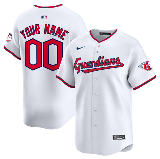 Custom Cleveland Guardians white Home jersey