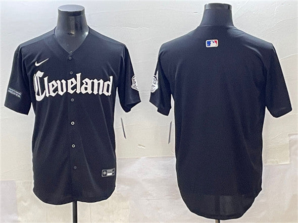 Custom Cleveland Guardians black jersey