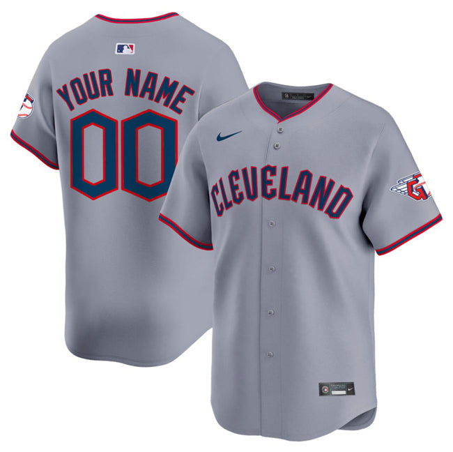 Custom Cleveland Guardians gray Alternate jersey