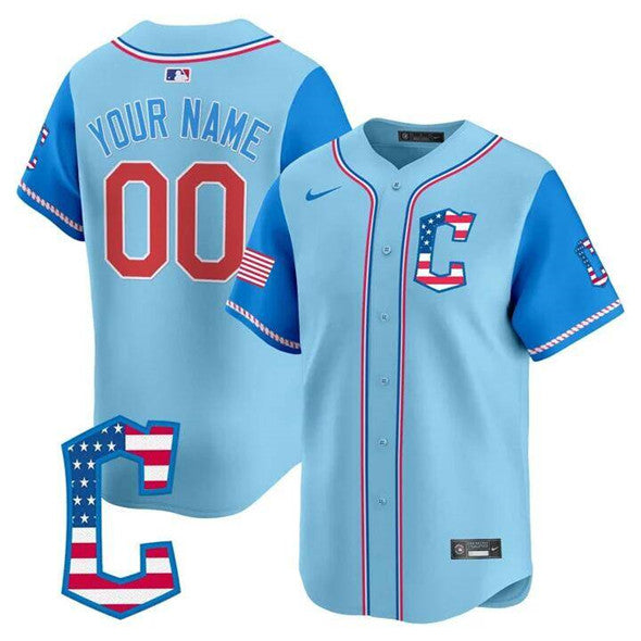 Custom Cleveland Guardians blue jersey