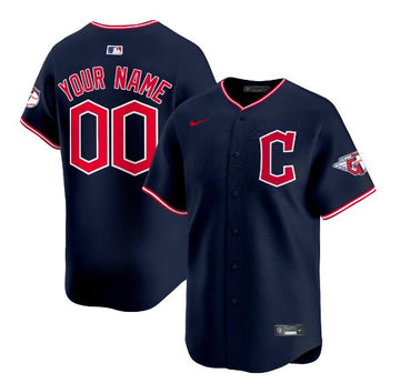 Custom Cleveland Guardians navy Alternate jersey