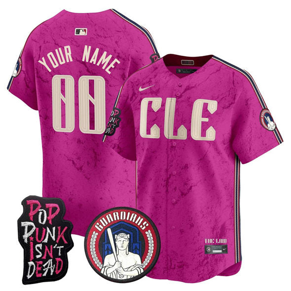 Custom Cleveland Guardians pink jersey