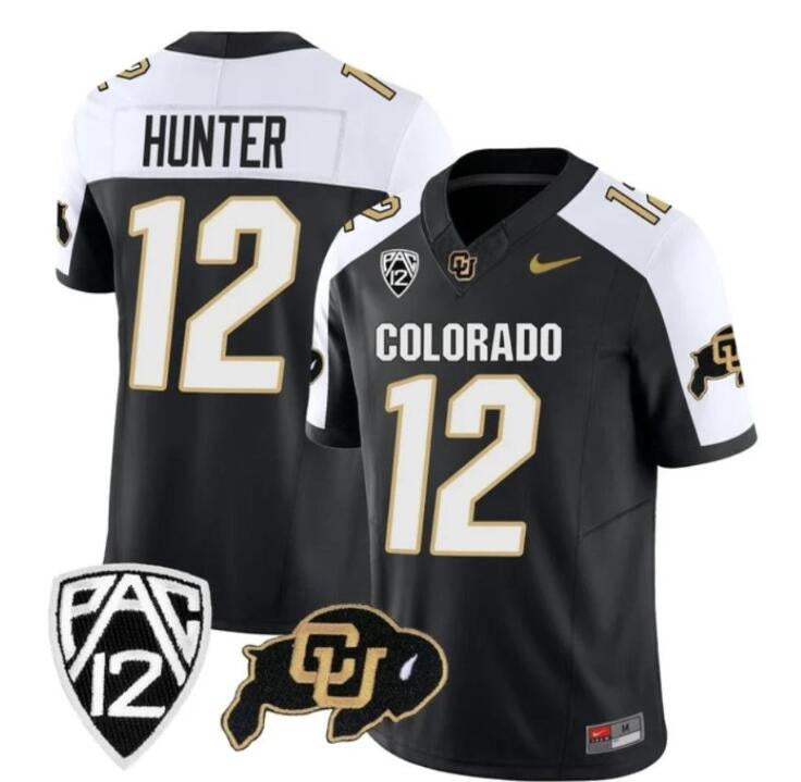Travis Hunter Colorado Buffaloes black-white jersey