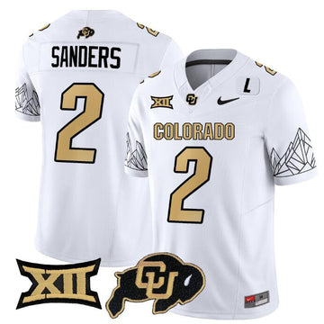 Shadeur Sanders Colorado Buffaloes white jersey