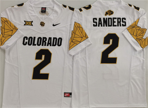 Shadeur Sanders Colorado Buffaloes white jersey