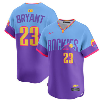 Kris Bryant Purple-Light Colorado Rockies blue City Connect jersey