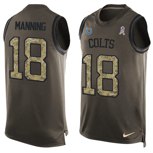 Peyton Manning Indianapolis Colts green Salute To Service jersey