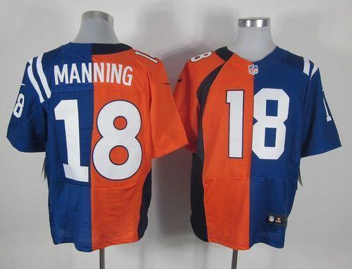 Peyton Manning Indianapolis Colts orange-royal Elite jersey