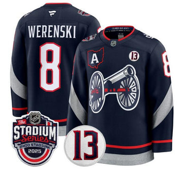 Zach Werenski Columbus Blue Jackets navy Stadium Series jersey