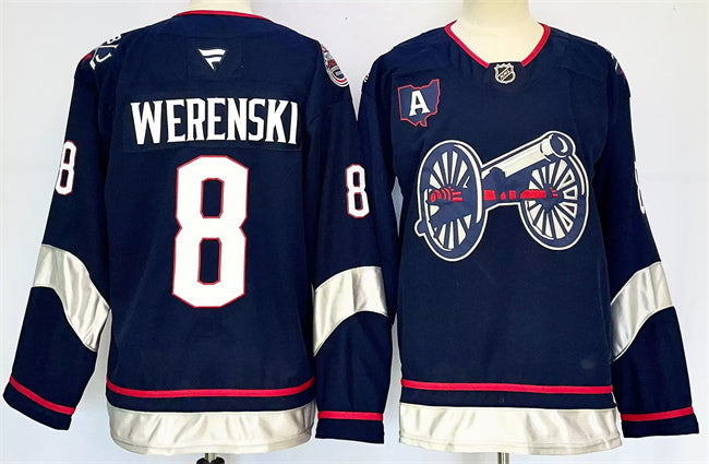 Zach Werenski Columbus Blue Jackets navy jersey