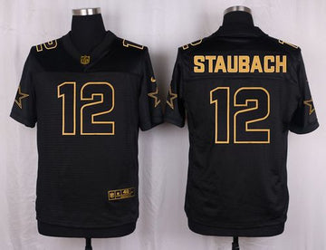 Roger Staubach Dallas Cowboys black Gold Collection jersey