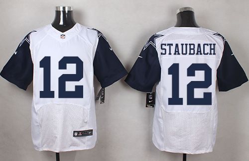 Roger Staubach Dallas Cowboys white Elite jersey