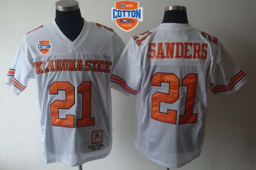 Barry Sanders Oklahoma State Cowboys white Throwback jersey