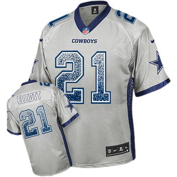 Ezekiel Elliott Dallas Cowboys grey Elite jersey