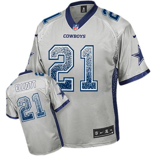 Ezekiel Elliott Dallas Cowboys grey Elite jersey