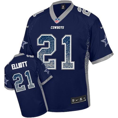 Ezekiel Elliott Dallas Cowboys navy Elite jersey