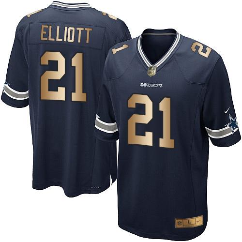 Ezekiel Elliott Dallas Cowboys navy Elite jersey