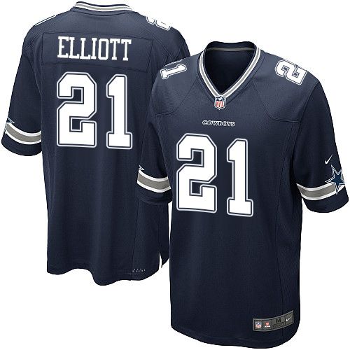 Ezekiel Elliott Dallas Cowboys navy Elite jersey