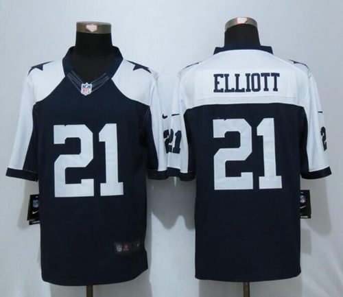Ezekiel Elliott Dallas Cowboys navy Throwback jersey