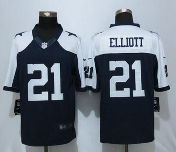 Ezekiel Elliott Dallas Cowboys navy Throwback jersey