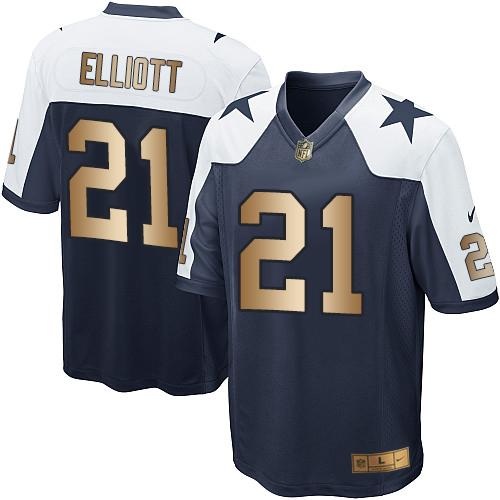 Ezekiel Elliott Dallas Cowboys navy Elite jersey