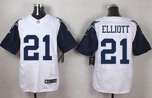 Ezekiel Elliott Dallas Cowboys white Elite jersey