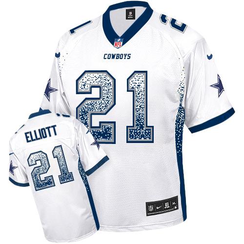 Ezekiel Elliott Dallas Cowboys white Elite jersey