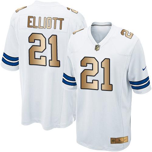 Ezekiel Elliott Dallas Cowboys white Elite jersey