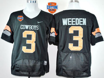 Brandon Weeden Oklahoma State Cowboys black jersey