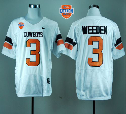 Brandon Weeden Oklahoma State Cowboys white jersey