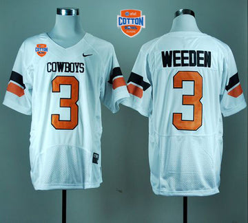 Brandon Weeden Oklahoma State Cowboys white jersey