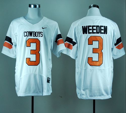 Brandon Weeden Oklahoma State Cowboys white jersey
