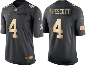 Dak Prescott Dallas Cowboys black Salute To Service jersey