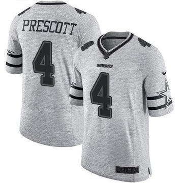 Dak Prescott Dallas Cowboys gray jersey