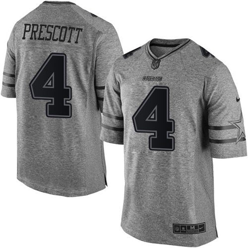 Dak Prescott Dallas Cowboys gray jersey